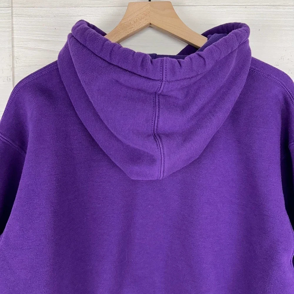 Five Hills Quackity Night Drive Hoodie Sweatshirt‎ Men Size Medium Purple Fleece